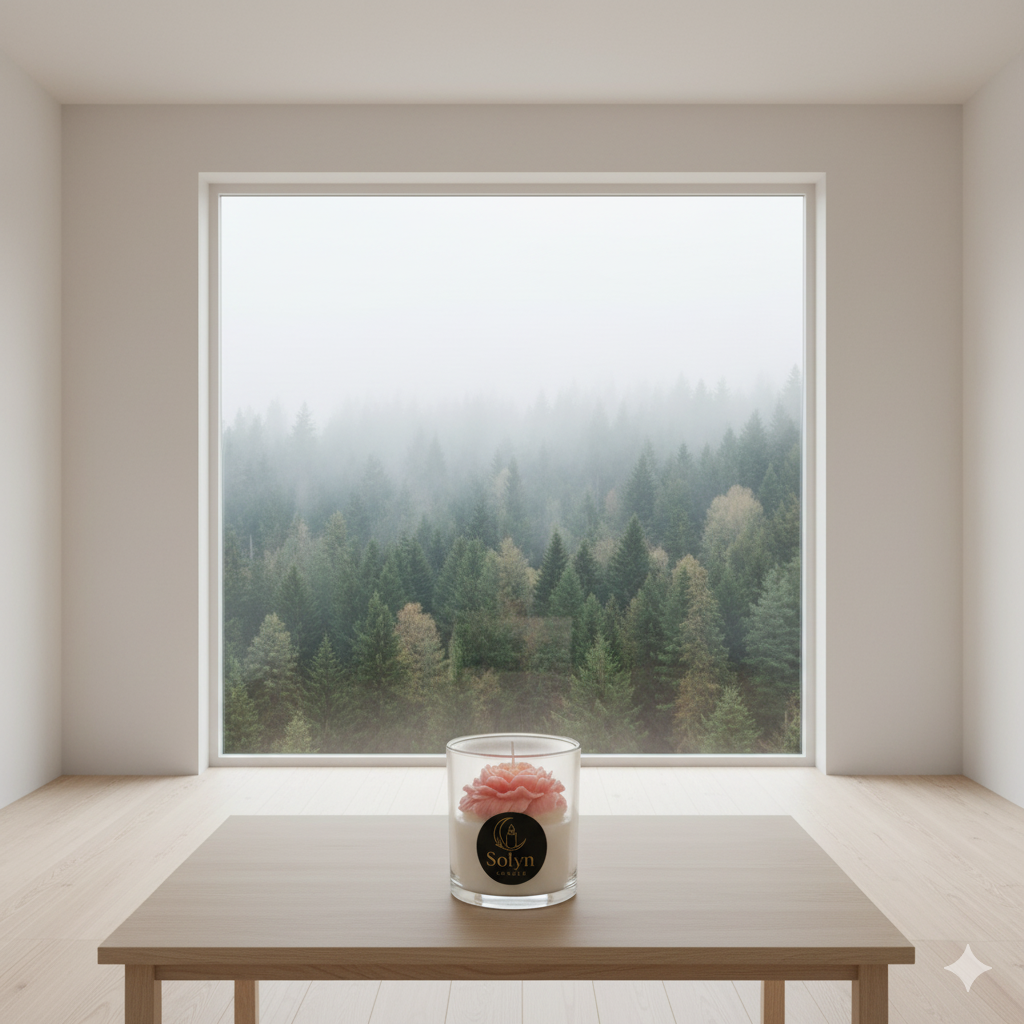 A scented floral candle 